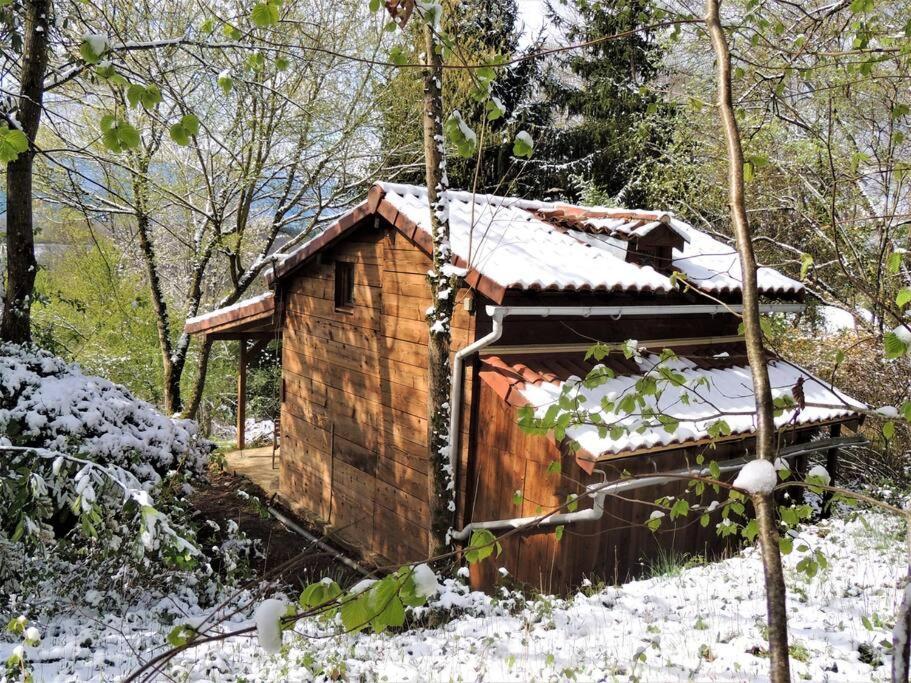 Cabane Dans Les Bois Avec Vue Sur Les Pyrenees Saint-Laurent-de-Neste Exterior foto